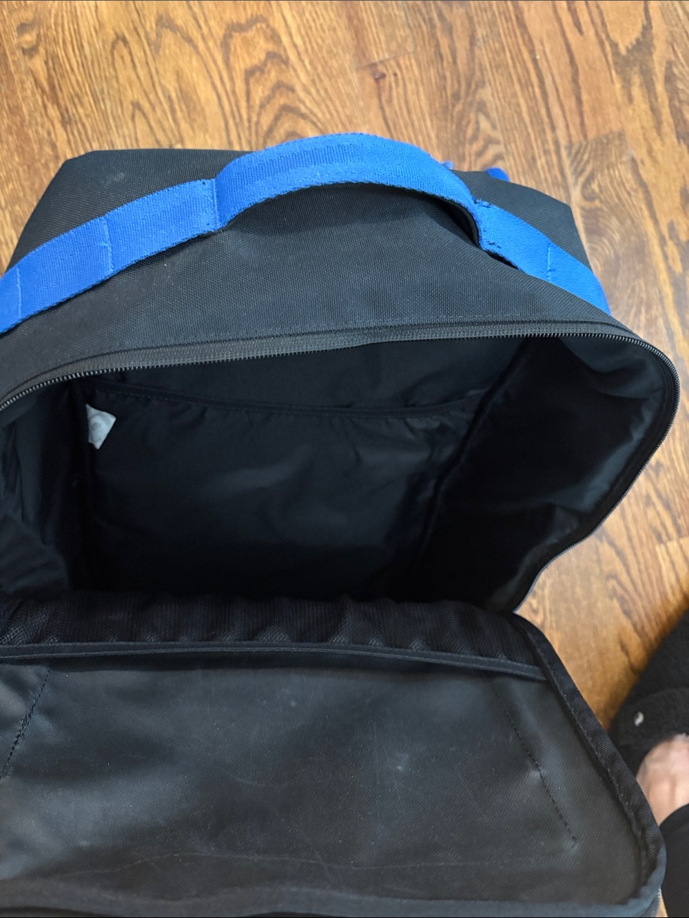 Nike Black Backpack with Blue Accents - Air Force AF Logos - Picture 2 of 5